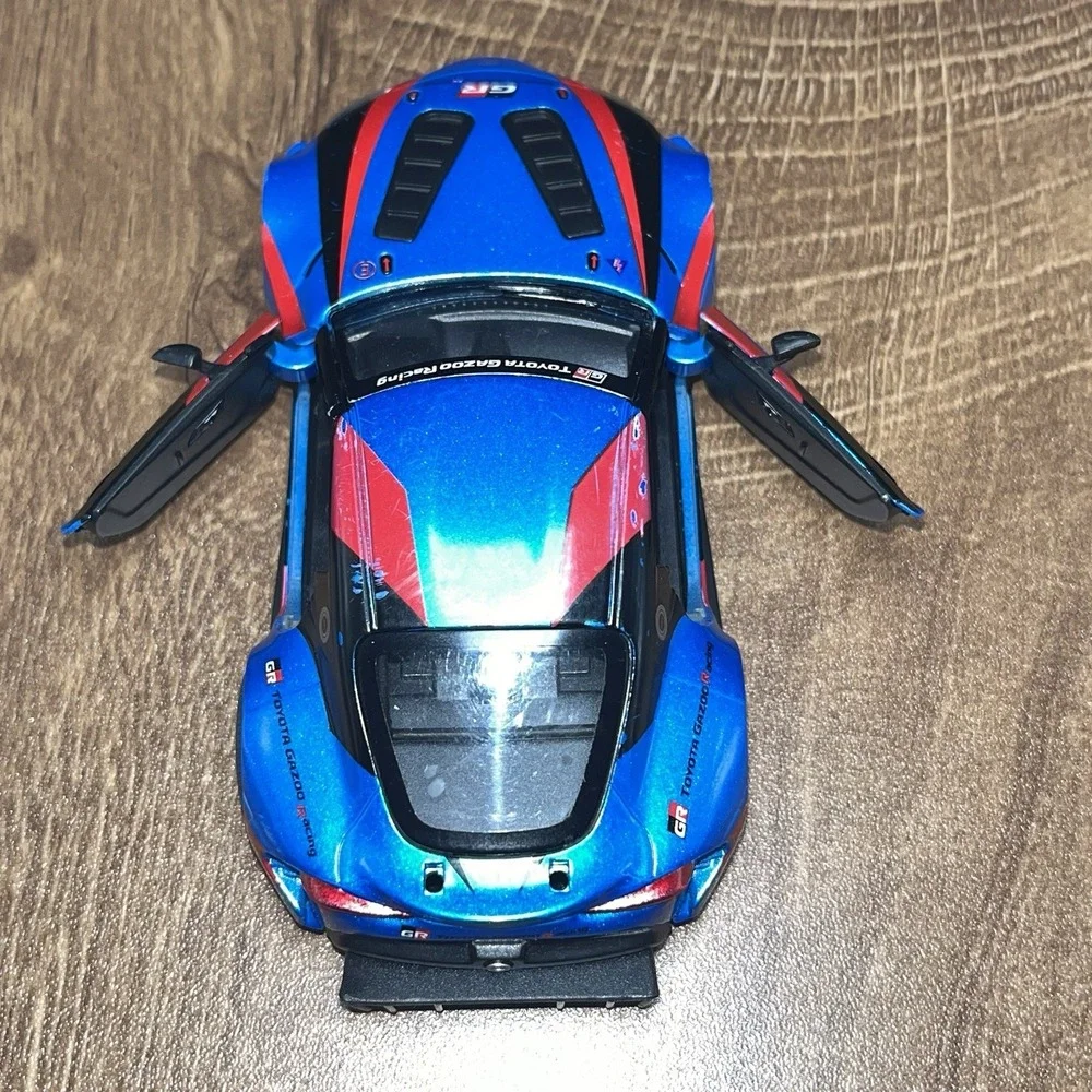 Kinsmart TOYOTA GR SUPRA Blue Diecast Plastic Racing Concept Car 1:36 No Spoiler